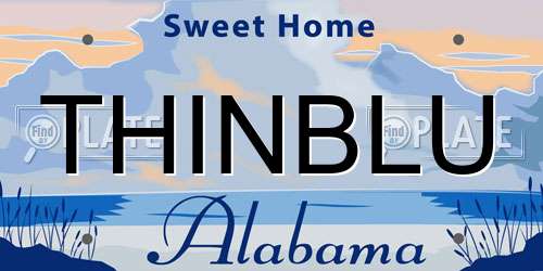 THINBLU Alabama License Plate