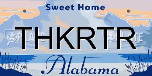 THKRTR Alabama License Plate