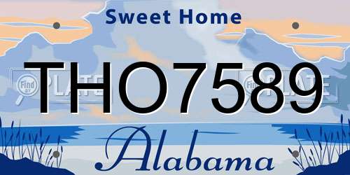 THO7589 Alabama License Plate