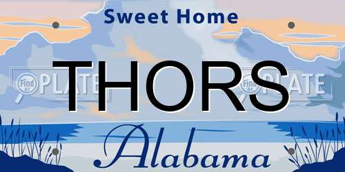 THORS Alabama License Plate