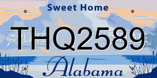 THQ2589 Alabama License Plate