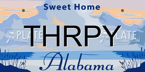 THRPY Alabama License Plate