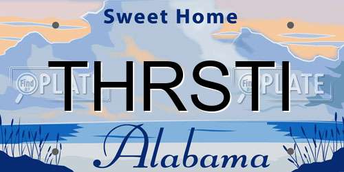 THRSTI Alabama License Plate