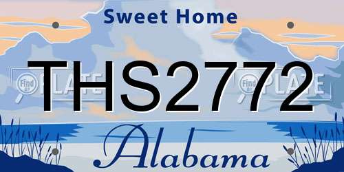 THS2772 Alabama License Plate