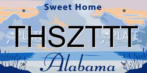 THSZTTT Alabama License Plate