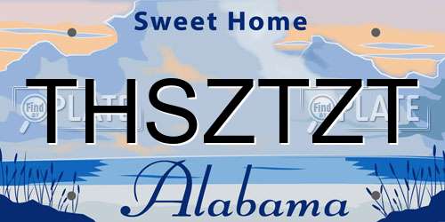 THSZTZT Alabama License Plate