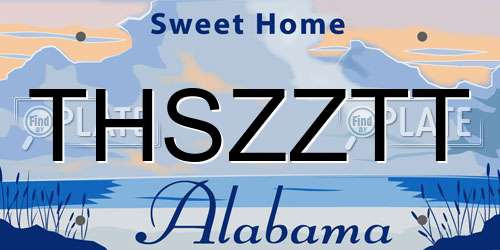 THSZZTT Alabama License Plate