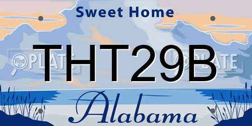 THT29B Alabama License Plate