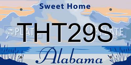 THT29S Alabama License Plate