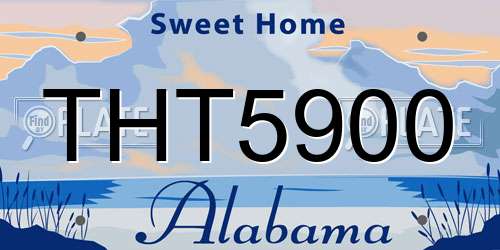 THT5900 Alabama License Plate