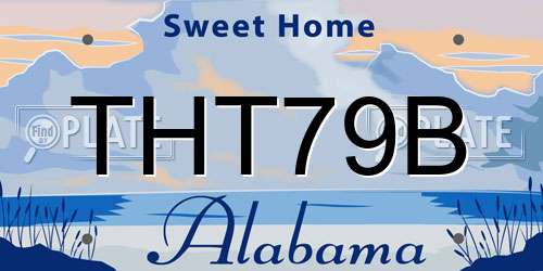 THT79B Alabama License Plate