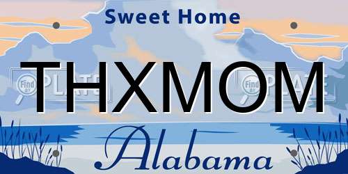 THXMOM Alabama License Plate