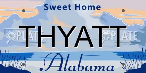 THYATT Alabama License Plate
