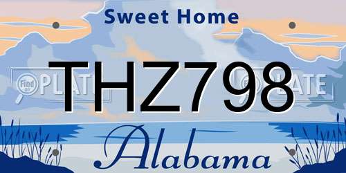 THZ798 Alabama License Plate