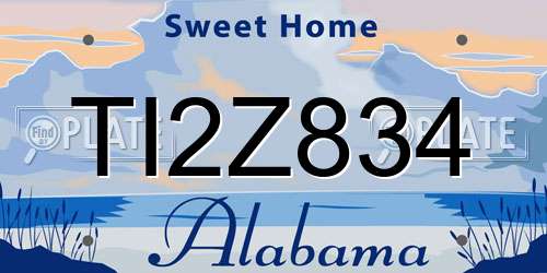 TI2Z834 Alabama License Plate