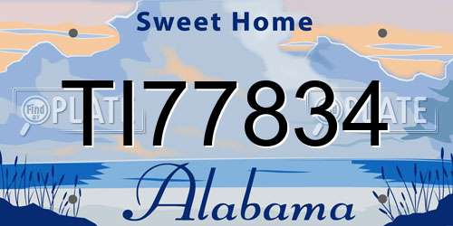TI77834 Alabama License Plate