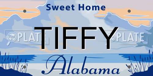 TIFFY Alabama License Plate
