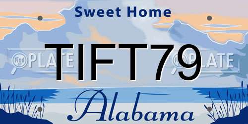 TIFT79 Alabama License Plate