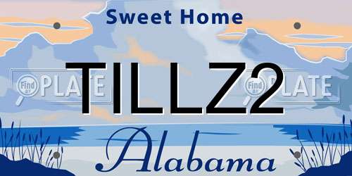 TILLZ2 Alabama License Plate