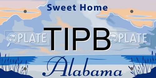 TIPB Alabama License Plate