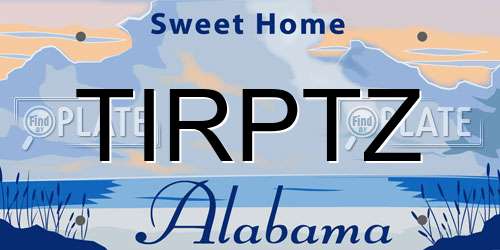 TIRPTZ Alabama License Plate