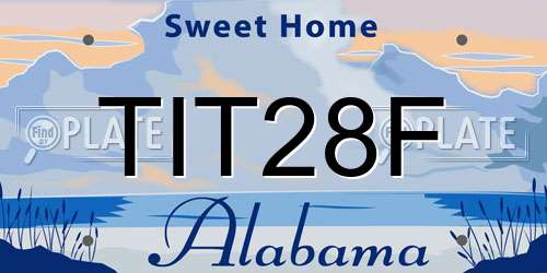TIT28F Alabama License Plate