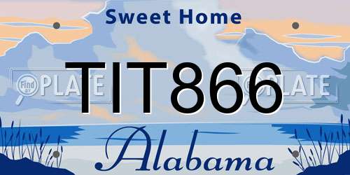 TIT866 Alabama License Plate