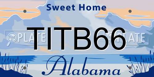 TITB66 Alabama License Plate