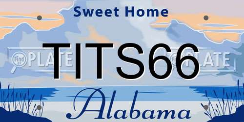 TITS66 Alabama License Plate