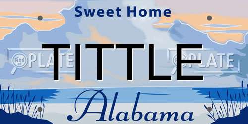 TITTLE Alabama License Plate