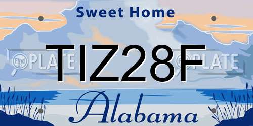 TIZ28F Alabama License Plate