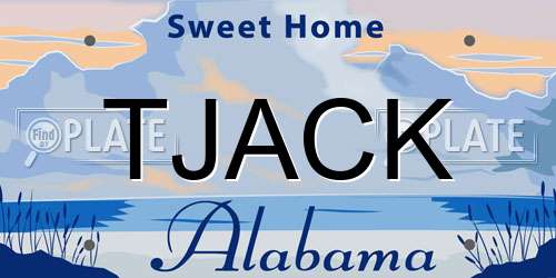 TJACK Alabama License Plate