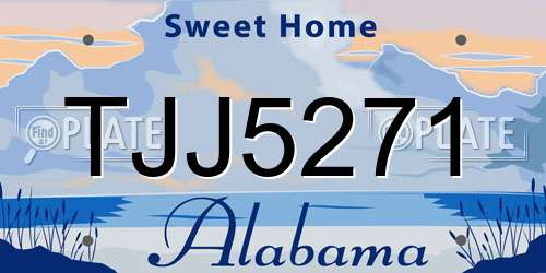 TJJ5271 Alabama License Plate