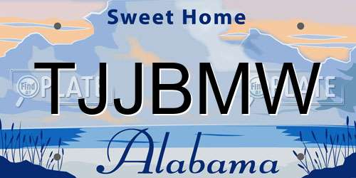 TJJBMW Alabama License Plate
