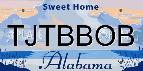 TJTBBOB Alabama License Plate
