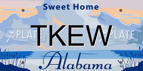 TKEW Alabama License Plate