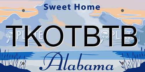 TKOTBTB Alabama License Plate