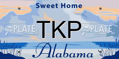 TKP Alabama License Plate