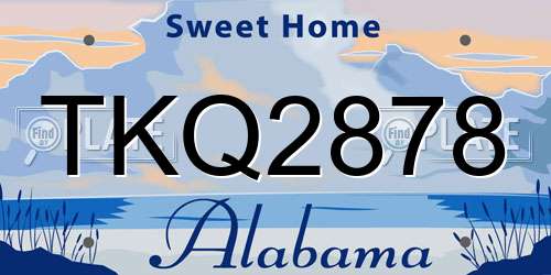 TKQ2878 Alabama License Plate