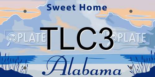 TLC3 Alabama License Plate