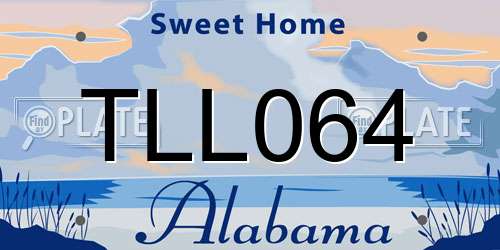 TLL064 Alabama License Plate
