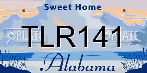 TLR141 Alabama License Plate