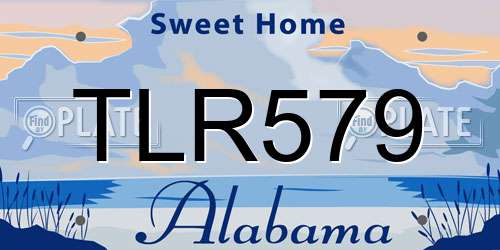 TLR579 Alabama License Plate