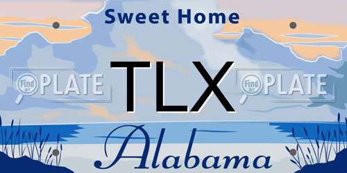 TLX Alabama License Plate