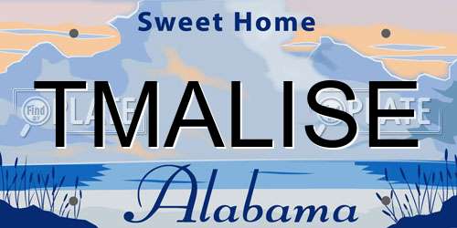 TMALISE Alabama License Plate