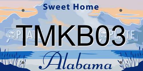 TMKB03 Alabama License Plate