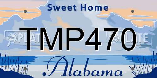 TMP470 Alabama License Plate