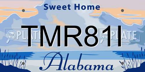 TMR81I Alabama License Plate
