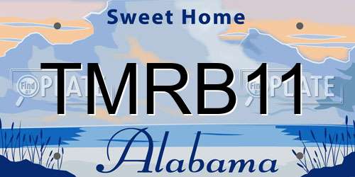 TMRB11 Alabama License Plate