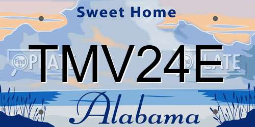 TMV24E Alabama License Plate